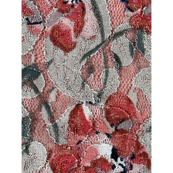 Logo by Lori Goldstein Women Top Size 2X Pink Round Neck Floral Embroidery Plus - Picture 5 of 11